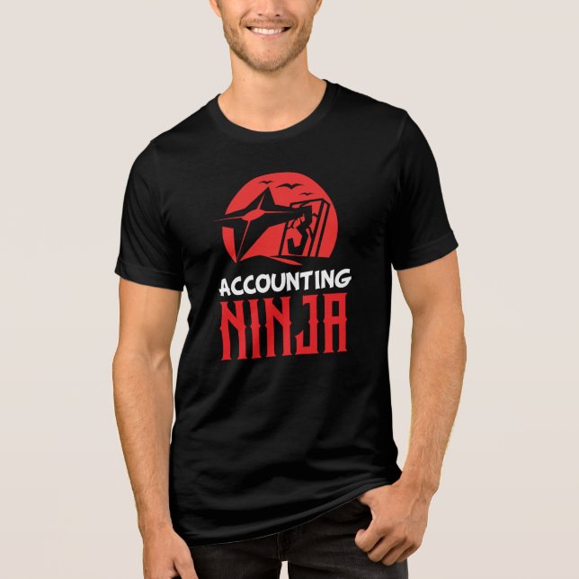 Funny Accounting Ninja CPA Finance Expert Novelty Tri-Blend Shirt (Vorderseite)