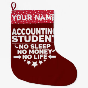 Funny Accounting Uni Student kein Leben oder Geld Großer Weihnachtsstrumpf