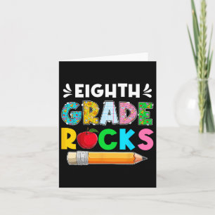 Funny Achtth Grade Rocks Schüler erster Tag der Sc Karte