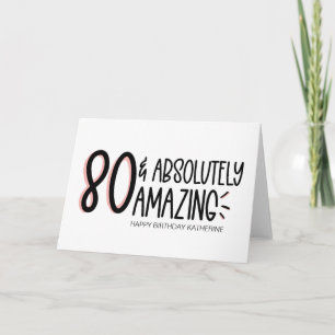 Funny Achtty wird alt 80. Geburtstag für den Freun Karte