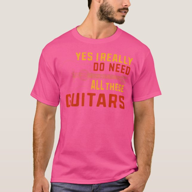 Funny Acoustic Guitar T-Shirt (Vorderseite)