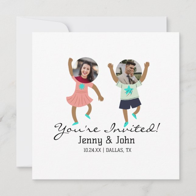 Funny Add Foto maßgeschneiderte Braut & Groom Hoch (Vorderseite)