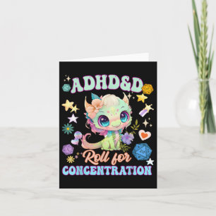 Funny Adhd&d Roll für Konzentration Niedliches Karte