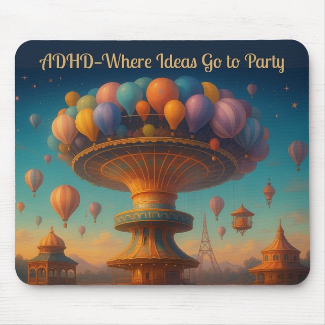 Funny ADHD Brainstorm Mouse Pad Mousepad (Vorne)