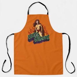 Funny ADHD Crisis Heroine Chaos Energy Retro Comic Schürze