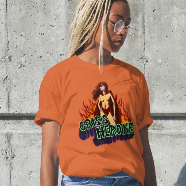 Funny ADHD Crisis Heroine Chaos Energy Retro Comic T-Shirt (Von Creator hochgeladen)