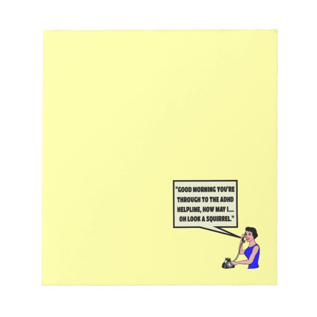 Funny ADHD Notizblock (Vorderseite)