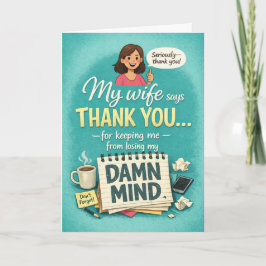 Funny Admin Pro Day Appreciation From the Wife Karte