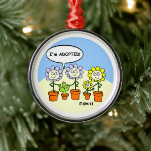 Funny Adoptiert Cartoon Weihnachtsbaum Ornament
