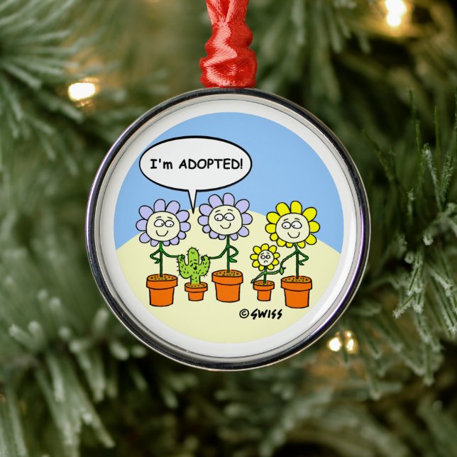 Funny Adoptiert Cartoon Weihnachtsbaum Ornament (Baum)