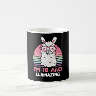 Funny Adorable Llama 18. Geburtstagsgeschenk für F Kaffeetasse
