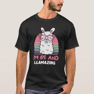 Funny Adorable Llama 65. Geburtstagsgeschenk für F T-Shirt