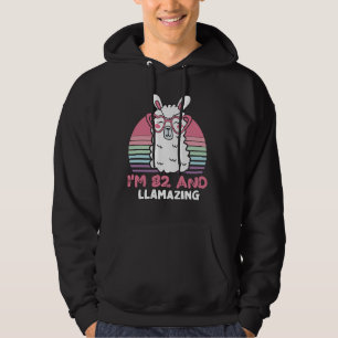 Funny Adorable Llama 82. Geburtstagsgeschenk für F Hoodie