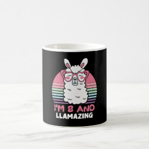 Funny Adorable Llama 8. Geburtstagsgeschenk für Mä Kaffeetasse