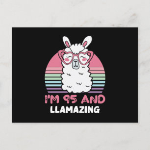 Funny Adorable Llama 95. Geburtstagsgeschenk für F Postkarte