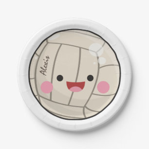 Funny Adorable Volleyball Kawaii Ball Kid's Name Pappteller