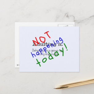 Funny aduling Zitat heute nicht Postkarte