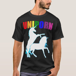 Funny Adult Gay Dirty Unicorn Unpassend Nauge T-Shirt