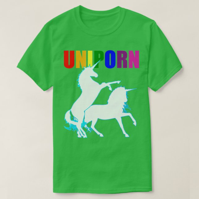Funny Adult Gay Dirty Unicorn Unpassend Nauge T-Shirt (Design vorne)