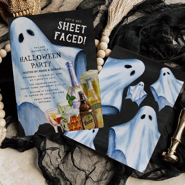 Funny Adult Ghost Sheet-Halloween-Party Einladung (Von Creator hochgeladen)