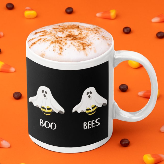 Funny Adult Halloween Boo Ghost Bees Kaffeetasse (Von Creator hochgeladen)