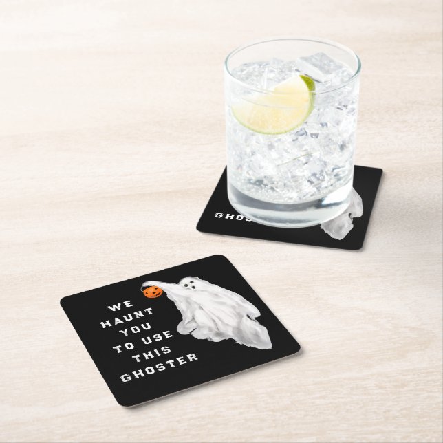 Funny Adult Halloween-Party Rechteckiger Pappuntersetzer (Vor Ort)
