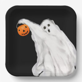 Funny Adult Halloween Unglaublich witzig Ghost Par Pappteller