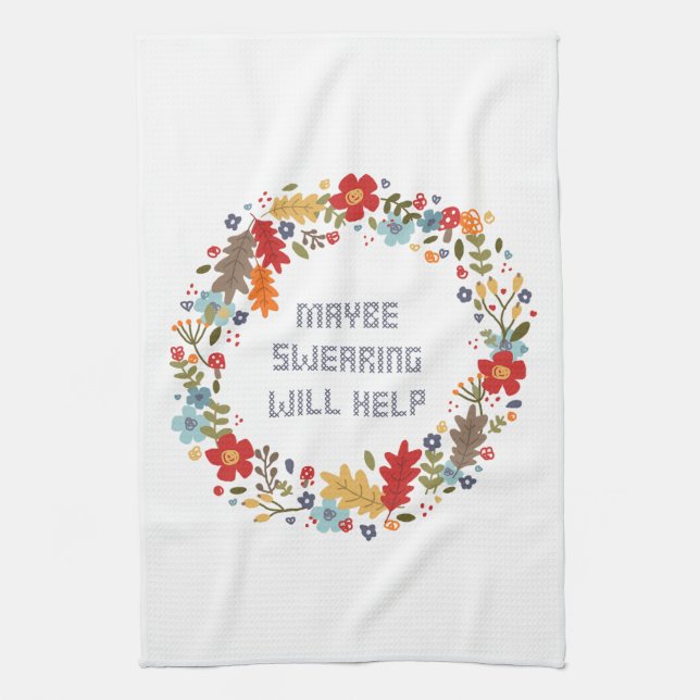 Funny Adult Humor Erntedank Irreverent Holliday Geschirrtuch (Vertikal)