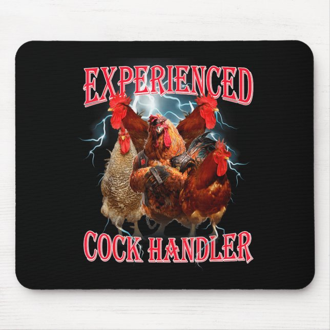 Funny Adult Humor Experienced Handler Inappropriat Mousepad (Vorne)