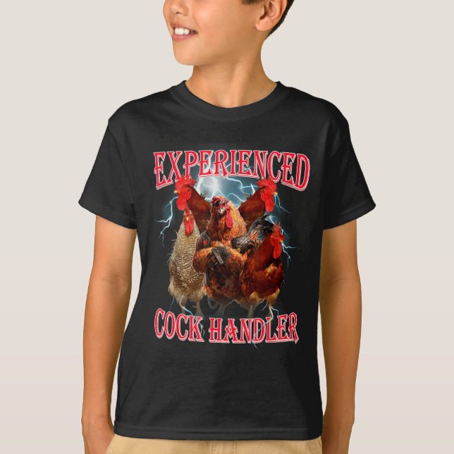 Funny Adult Humor Experienced Handler Inappropriat T-Shirt (Vorderseite)