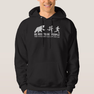 Funny Adult Humor Runner Fat Leute mit Bärenfunn Hoodie