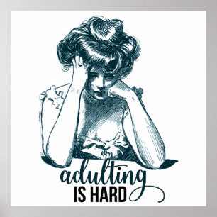 Funny Adult ist Vintage Gibson Girl Poster
