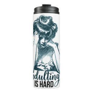 Funny Adult ist Vintage Gibson Girl Thermosbecher