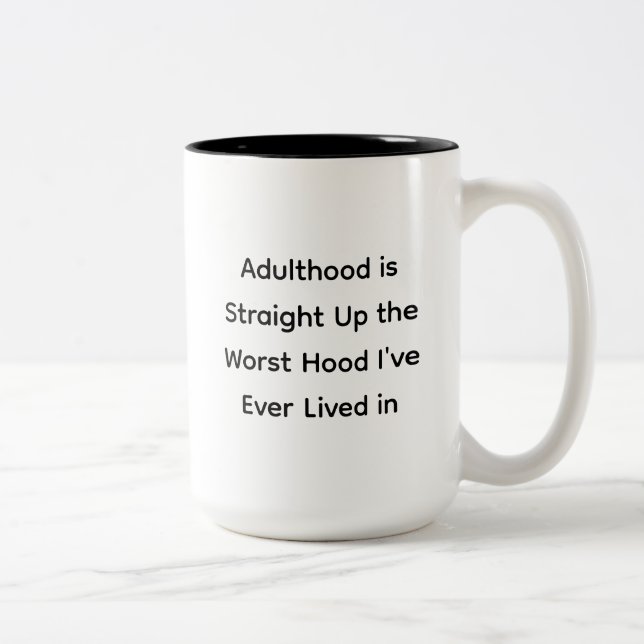 Funny Adulthouse Spaß Sprichwort Geschenk Weihnach Zweifarbige Tasse (Rechts)