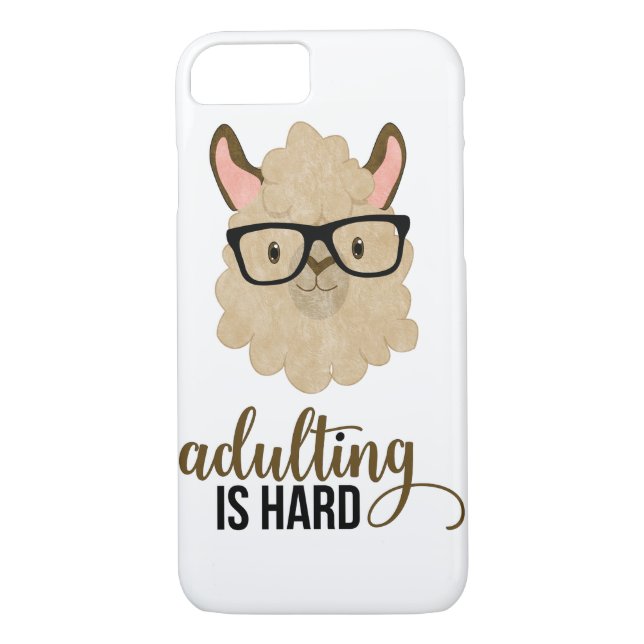 Funny Adulting ist harter Hipster Llama Case-Mate iPhone Hülle (Rückseite)