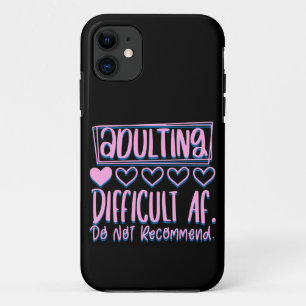 Funny Adulting Schwieriges AF würde nicht empfohle Case-Mate iPhone Hülle