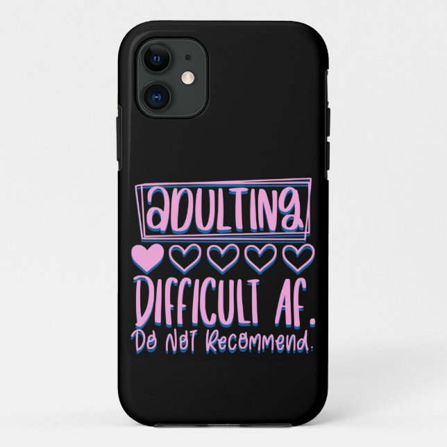 Funny Adulting Schwieriges AF würde nicht empfohle Case-Mate iPhone Hülle (Rückseite)