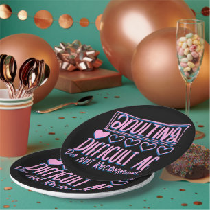 Funny Adulting Schwieriges AF würde nicht empfohle Pappteller