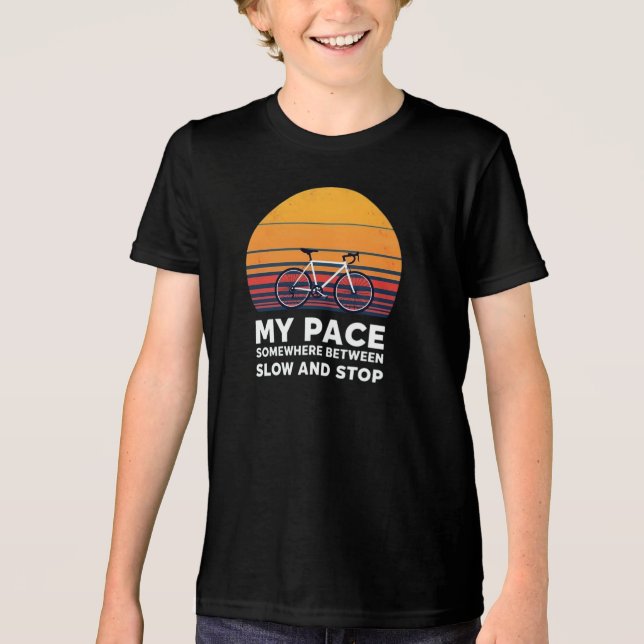 Funny Adventure Cycling Lover Zitat Tri-Blend Shirt (Vorderseite)