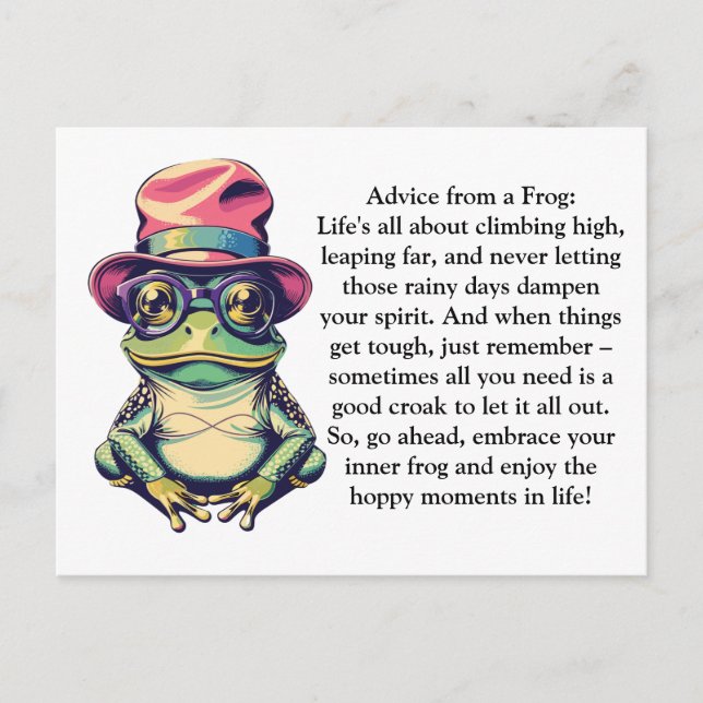 Funny Advisor from a Frog Postkarte (Vorderseite)