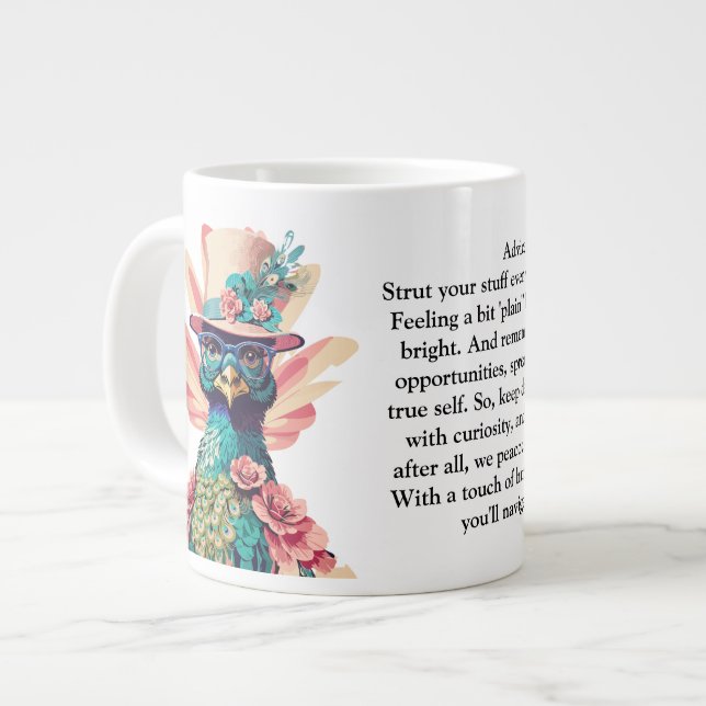 Funny Advisor from a Peacock Jumbo-Tasse (Vorderseite Links)