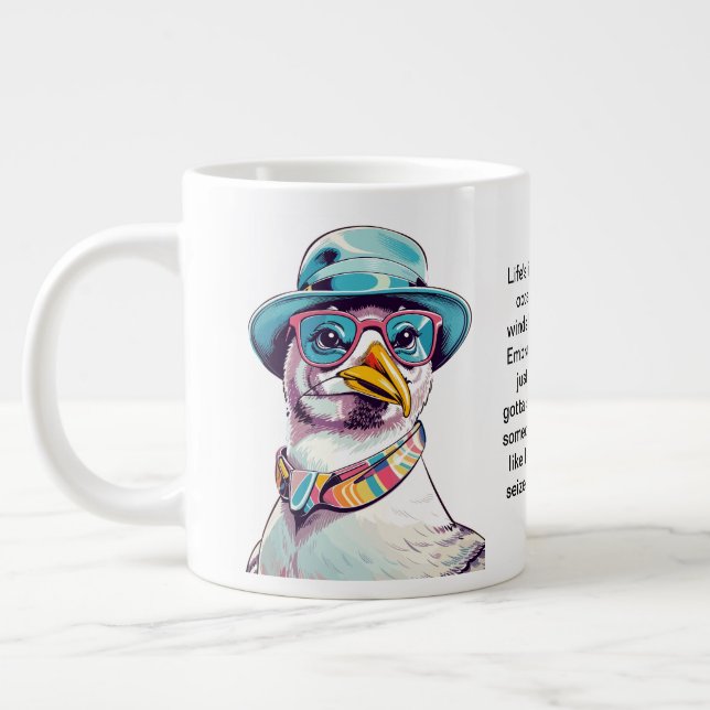 Funny Advisor from a Seagull Jumbo-Tasse (Links)