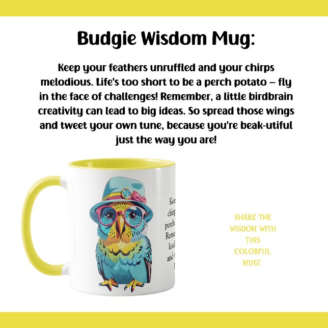 Funny Advisor von einem Budgie Tasse (Von Creator hochgeladen)