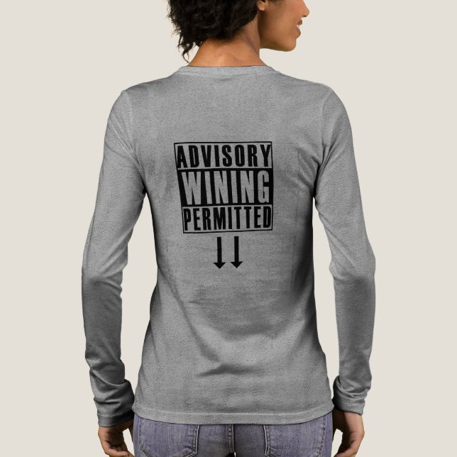 Funny Advisory: Wining erlaubt Tri-Blend Shirt (Rückseite)