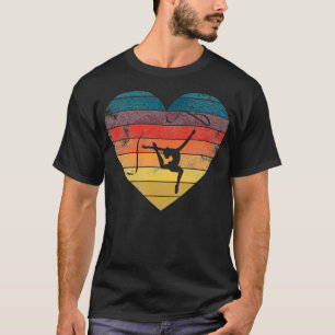 Funny Aerobic Gymnastik Herz Retro Vintag Cool T-Shirt