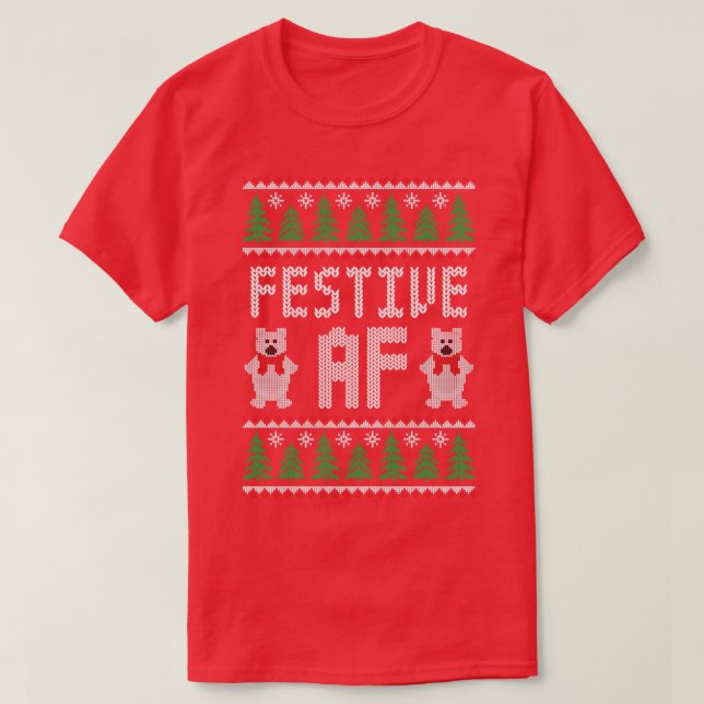 Funny AF Funny Ugge Weihnachtssüßer T-Shirt (Design vorne)