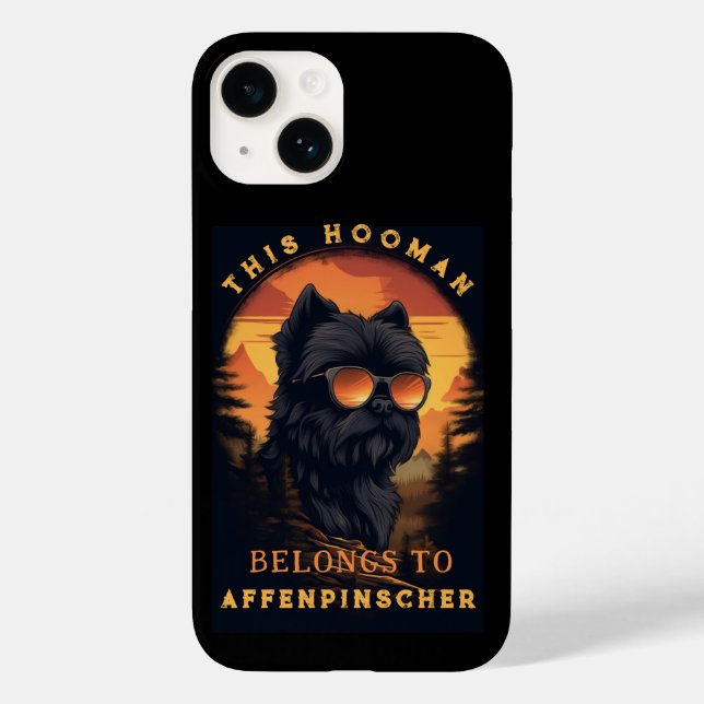 Funny Affenpinscher Dog Parent Personalisiert Case-Mate iPhone Hülle (Rückseite)