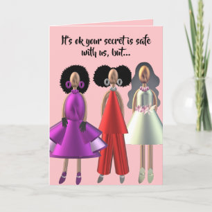 Funny African American Woman Birthday Card Dankeskarte