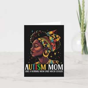 Funny African Black Autism Mama Afro Mother Autism Karte