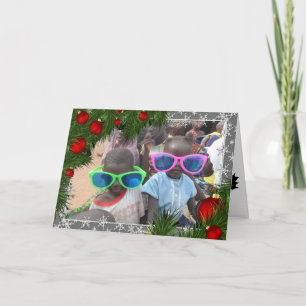 Funny African Christmas Card Feiertagskarte